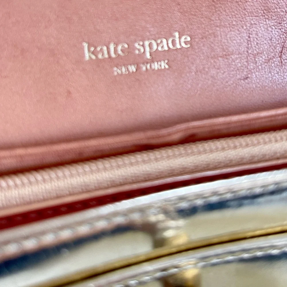 Kate Spade Metallic‎ Cyndy Leather Wallet in Gold